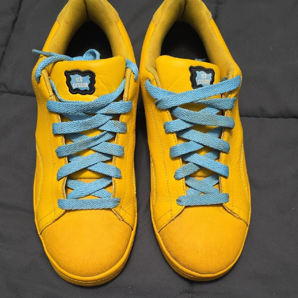 REEBOK Ice Cream Yellow and Blue Athletic Shoes for Men